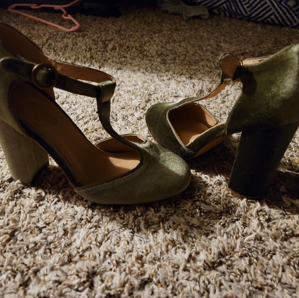 Olive green heels
